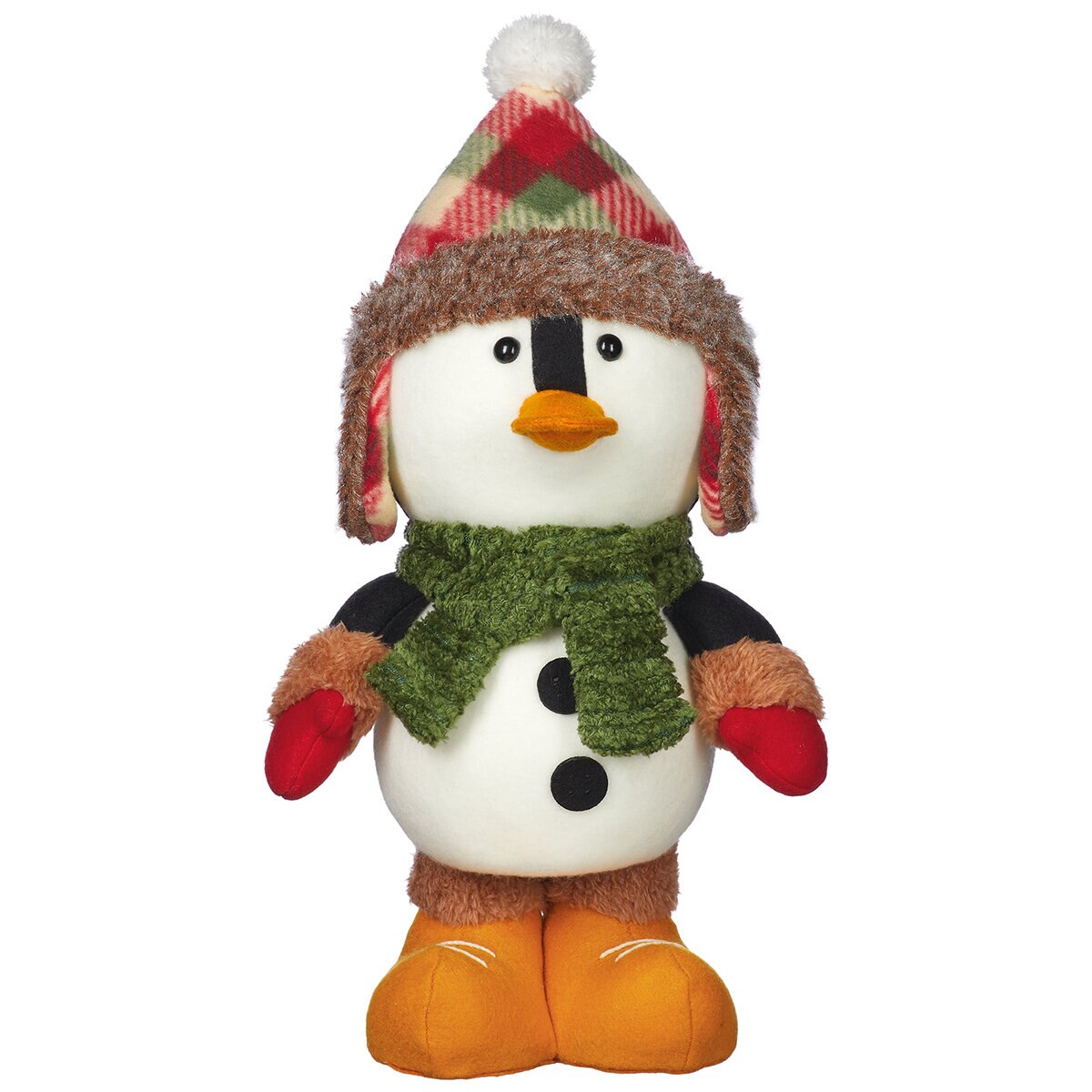 Set de 2 Figuras Festivas Santa y Pingüino