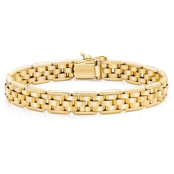 Pulsera para Caballero, 21.59cm, Oro Italiano de 14kt