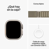 Apple Watch Ultra 2 (GPS + Cellular) Caja de titanio 49mm con Correa Alpine verde