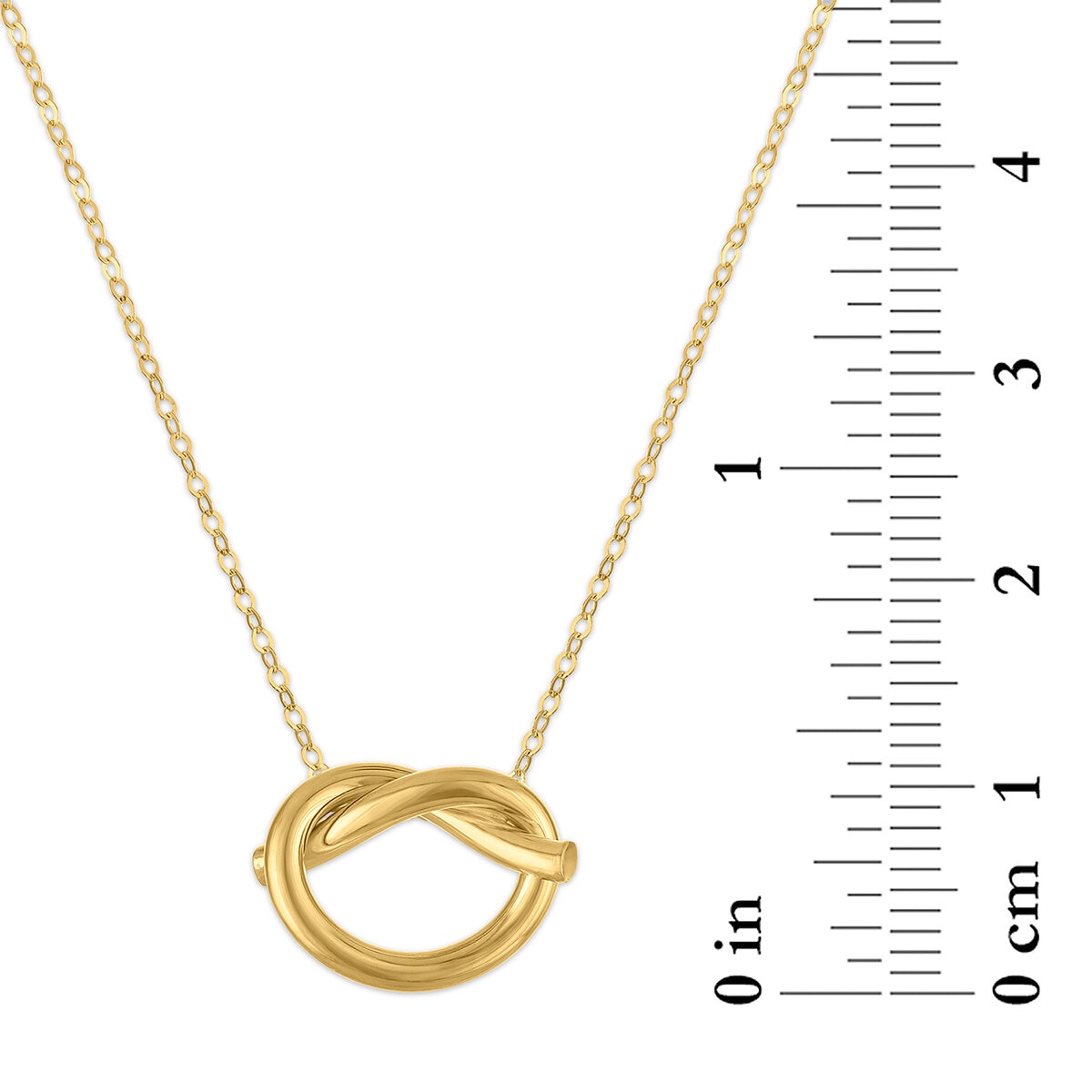 Collar con Dije de Nudo, Oro Amarillo 14K