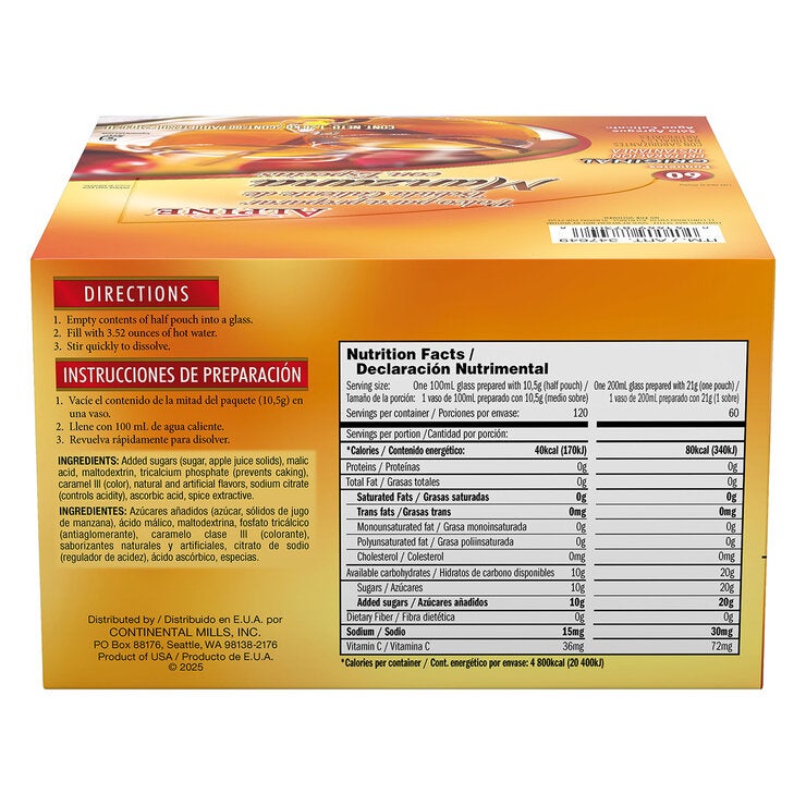 Alpine Bebida en Polvo de Manzana con Especias 60 piezas Alpine Bebida en Polvo de Manzana con Especias 60 piezas