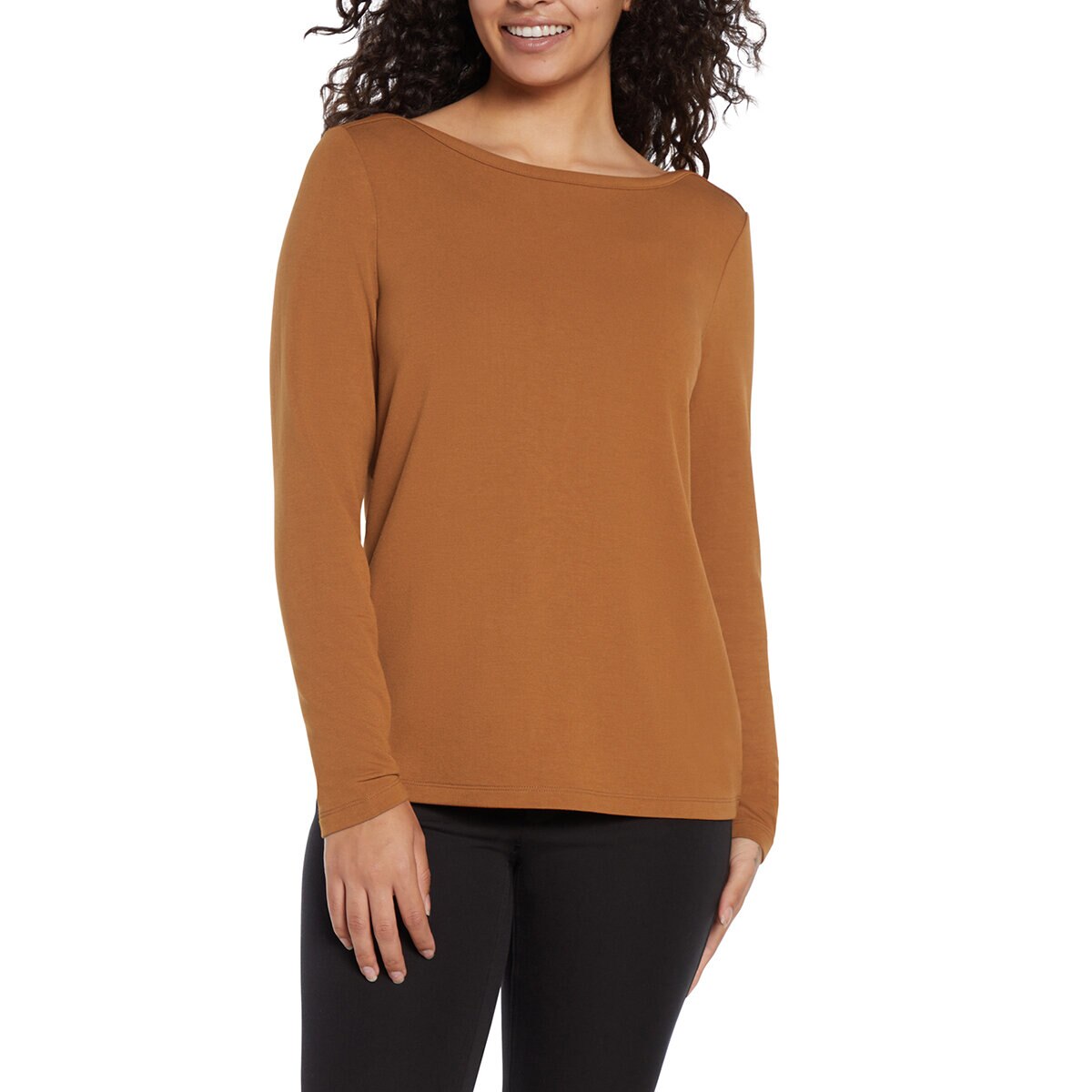 Three Dots Blusa para Dama Naranja Extra Grande