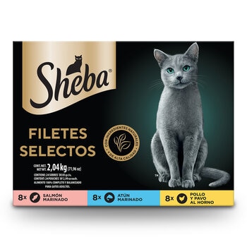 Sheba Alimento Húmedo para Gato Multisabor 24 pzas de 85 gr