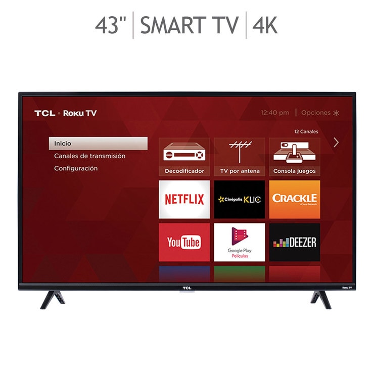 TCL pantalla 43" LED ROKU TV UHD 4K 60Hz Costco México