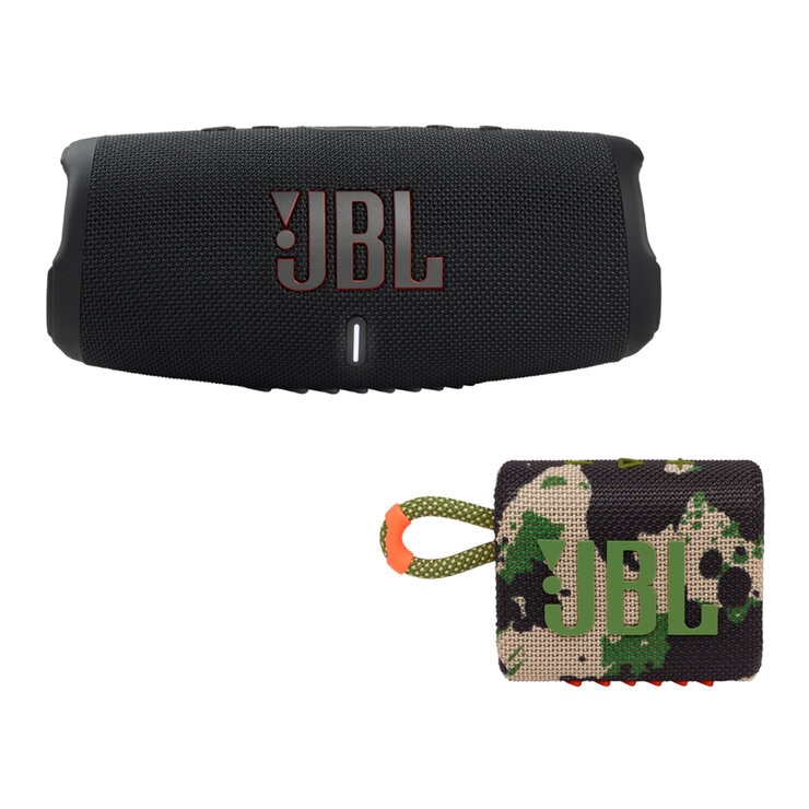 JBL Charge 5 Bocina Bluetooth + JBL Go 3 Squad Bocina Bluetooth 