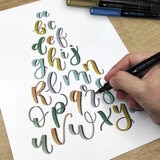 Marcador Brush Pen Colores Surtidos, Estuche 7 Pzas