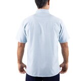Cancumisa Camisa para Caballero Azul con rayas Mediana