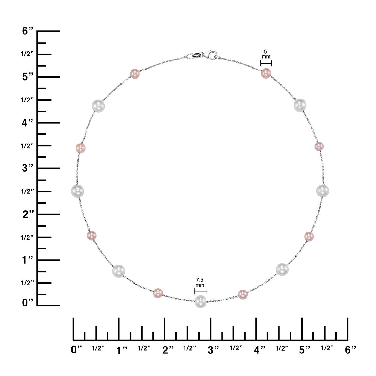Collar de Perla Cultivada, 43.18cm