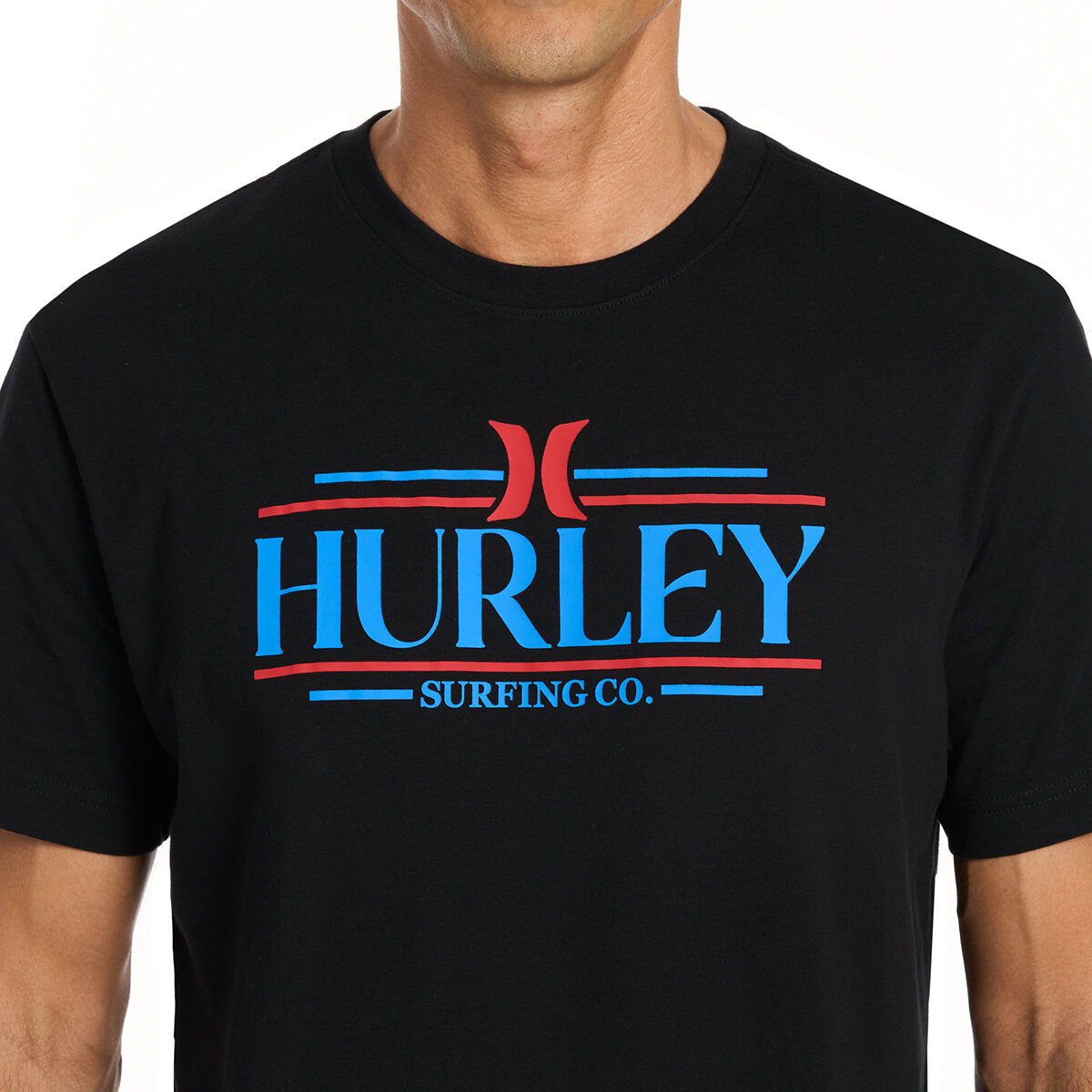 Hurley Playera para Caballero Negro Grande