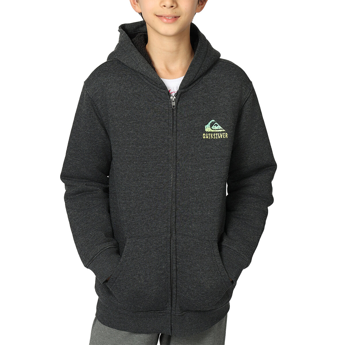 Quiksilver Chamarra para Niños y Niñas Negro 10 / 12 Años