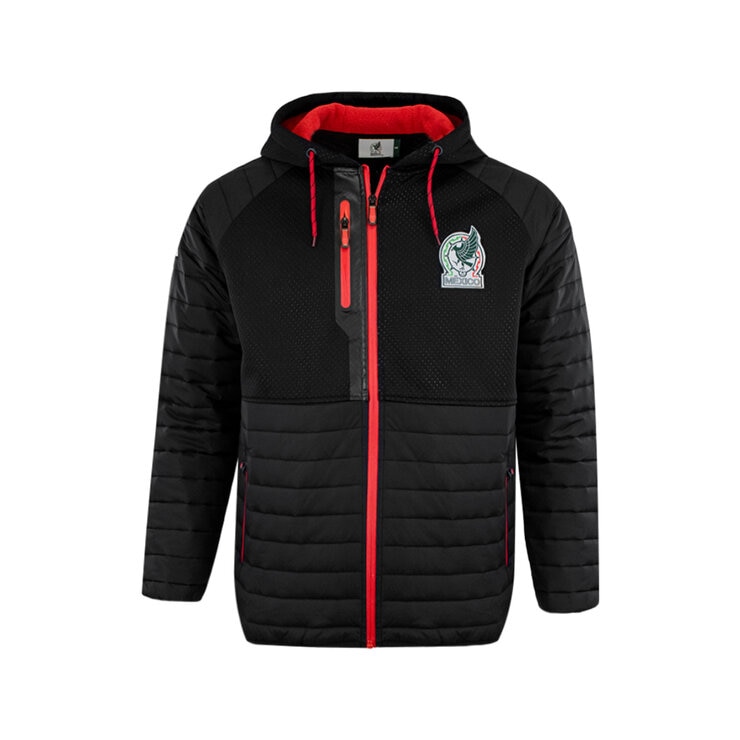 Selección Mexicana, Chamarra Bondeada Negra, para Caballero, Talla Mediana