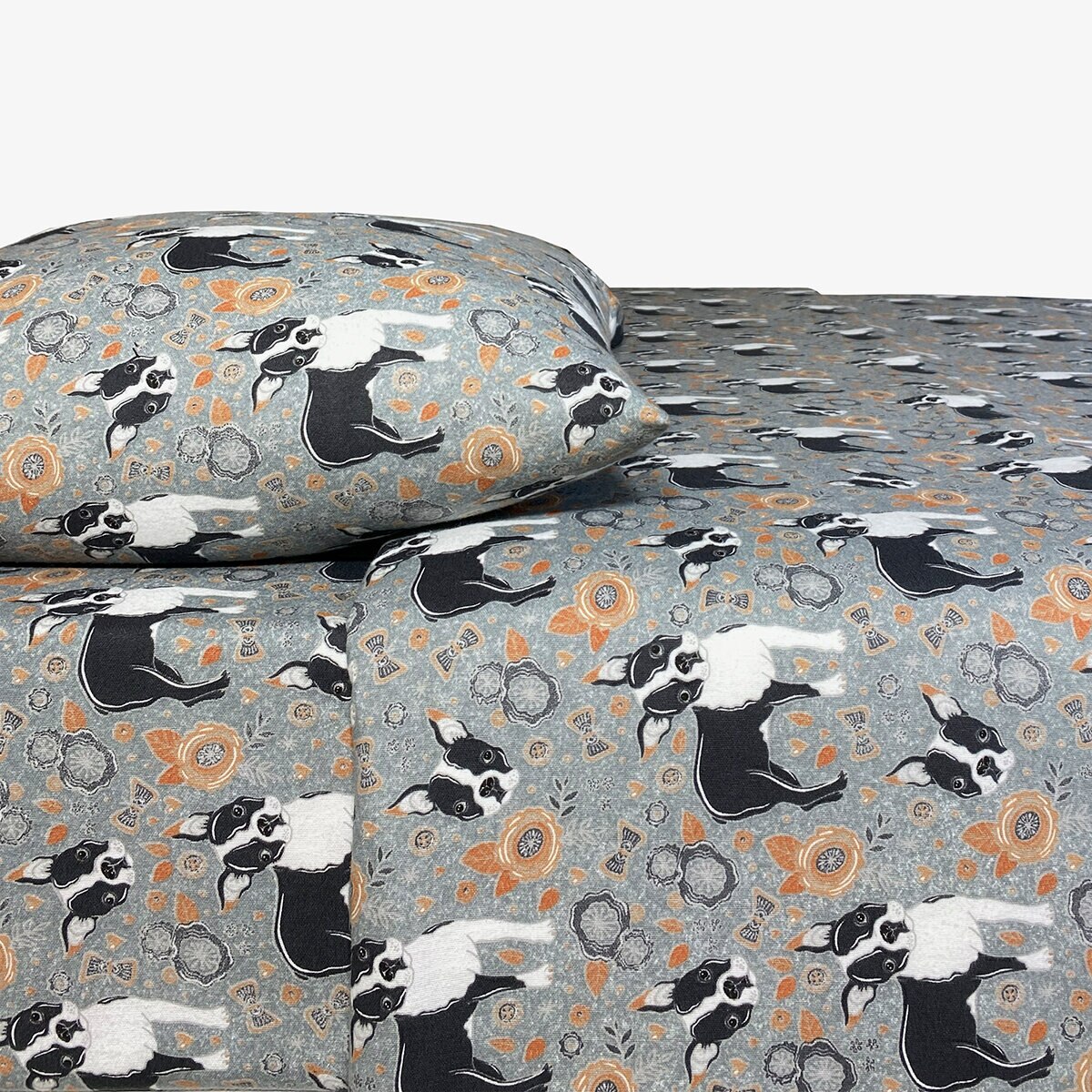 Flannel From Portugal, Juego de Sábanas de Franela, Tamaño Individual 3 piezas, Dogs