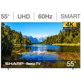 Sharp Pantalla 55" Ultra HD 4K Roku TV