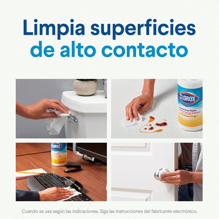 Clorox Toallas Desinfectantes 5 pzas con 85 Toallitas cada una