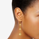 Aretes, Colgantes de Cuentas, Oro Amarillo 14K Aretes, Colgantes de Cuentas, Oro Amarillo 14K