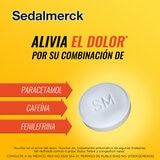 Sedalmerck Paracetamol 500mg, Cafeína 50mg, Fenilefrina 5mg  caja con 40 Tabletas