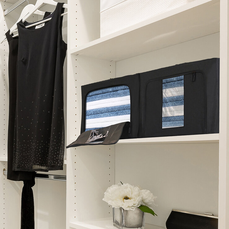 AG Box, Set de 2 Cajas Flexibles de Almacenamiento Negras