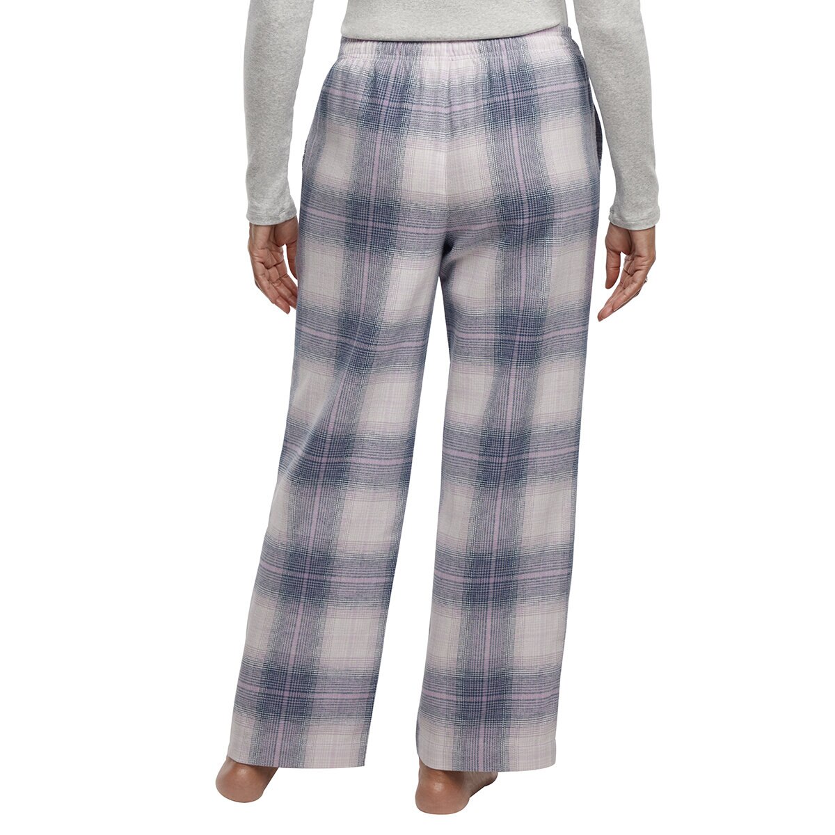 Wildfox Pantalones de Pijama Franela para Dama 2 Piezas Azul Extra Grande