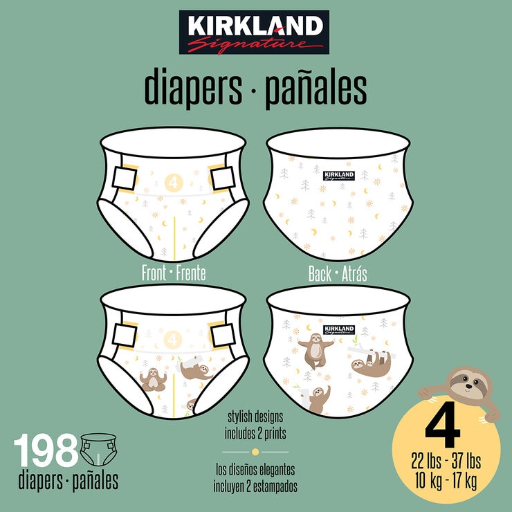 Kirkland Signature Pañales Etapa 4 Unisex 168 pzas