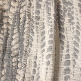 Life Comfort, Frazada Reversible de Algodón, Hojas Azul/ Blanco