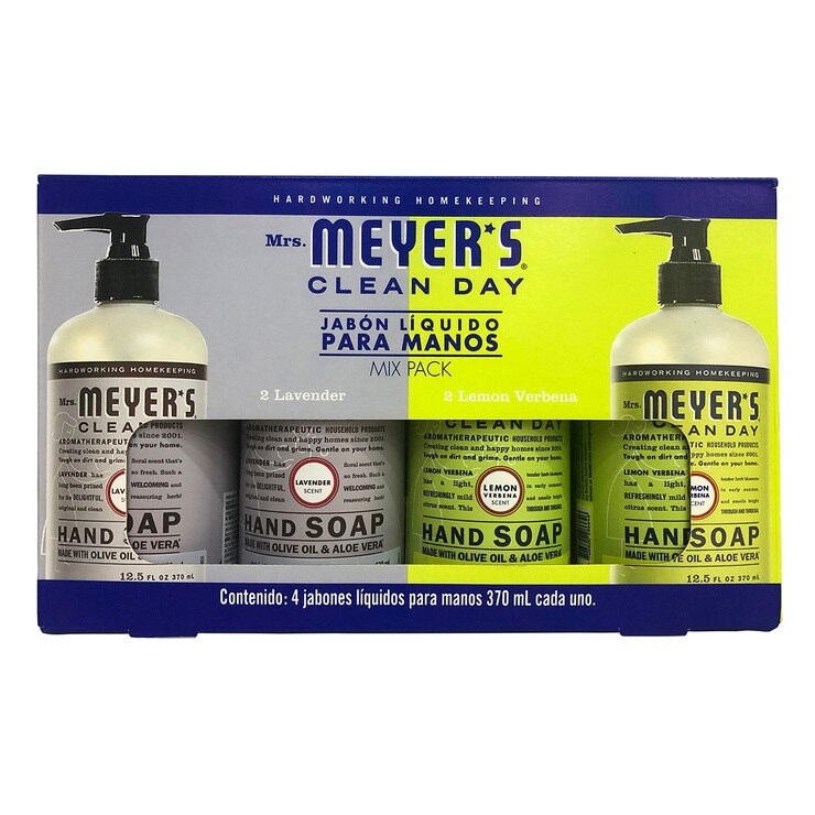 Jabón Líquido para Manos con Aceites Esenciales, Mrs. Meyers, 4 piezas