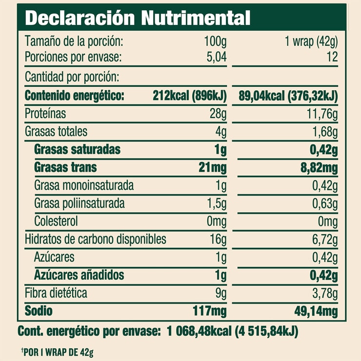 BFree Wraps de Proteína 504 g