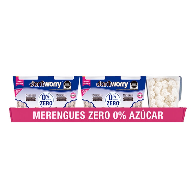 Don't Worry Merengues Chocolate y Avellana 2 pzas de 85 g