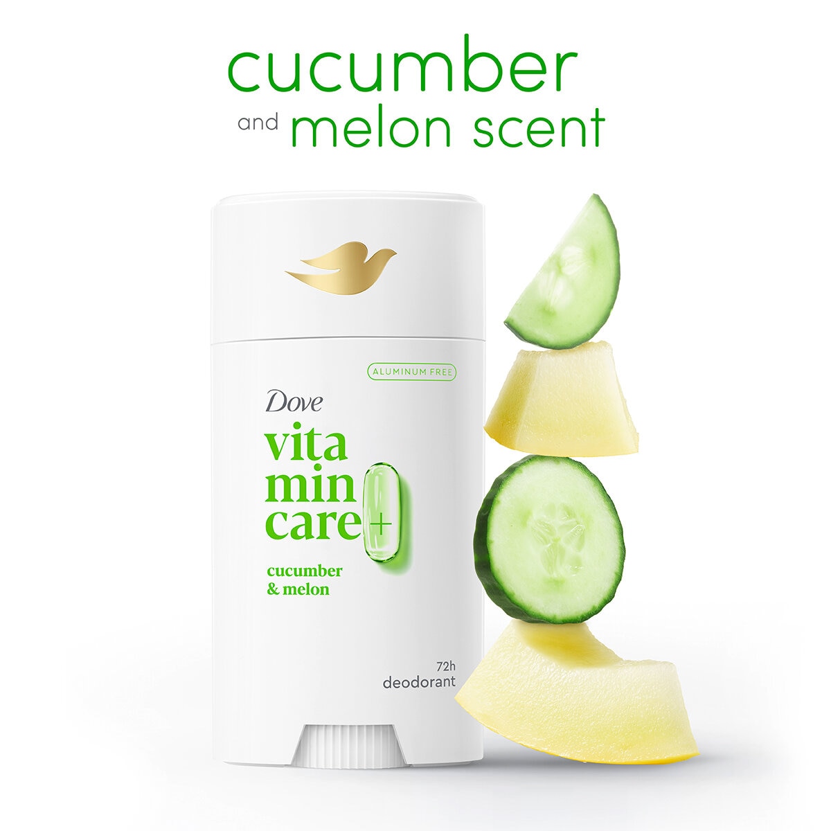 Dove Desodorante Vitamin Care Pepino y Melon 3 pzas de 74 g