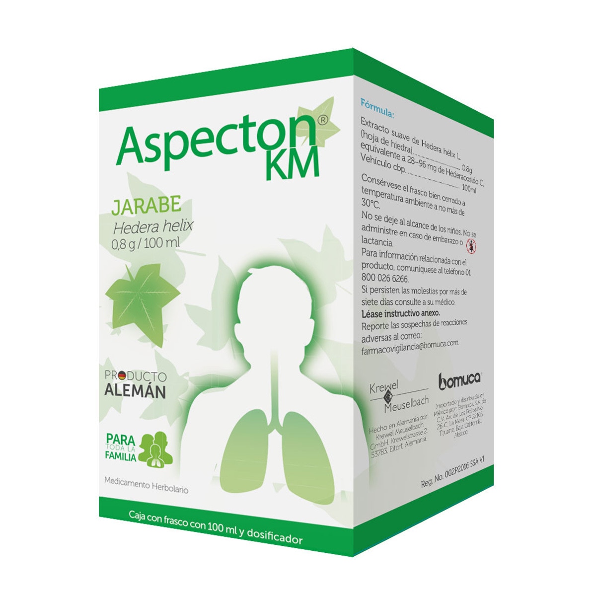 Aspecton KM Jarabe Hedera helix  2 Cajas