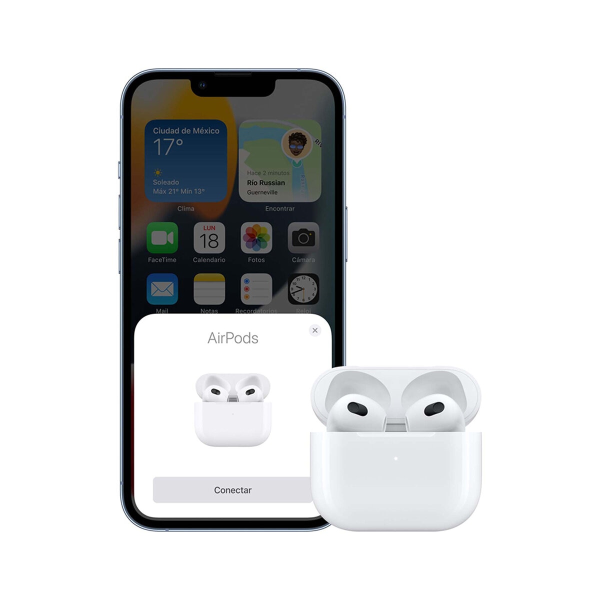 Apple AirPods (3.ª generación) con estuche de carga Lightning