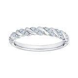 Anillo, Diamantes 0.12CTW, Oro Blanco 14K