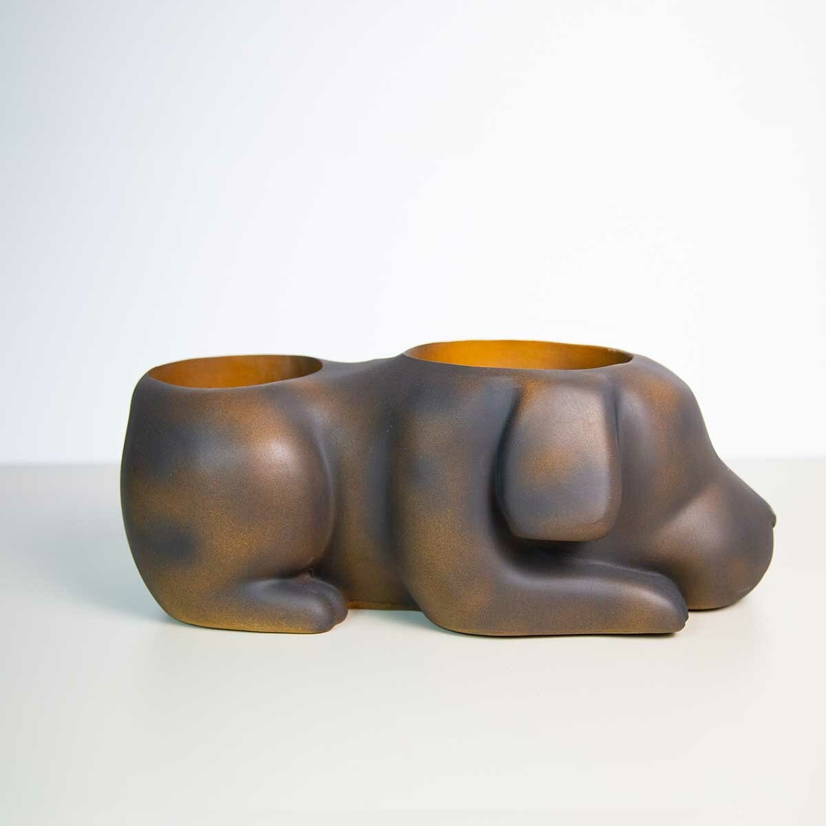 Estudio Floga, Molcas Maceta en Forma de Perro Café