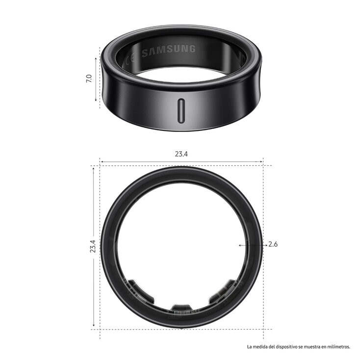 Samsung Galaxy Smart Ring Negro Titanio - Talla 8