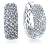 1.45ctw, Arracadas de Diamantes, Corte Redondo Brillante, Oro Blanco de 14kt