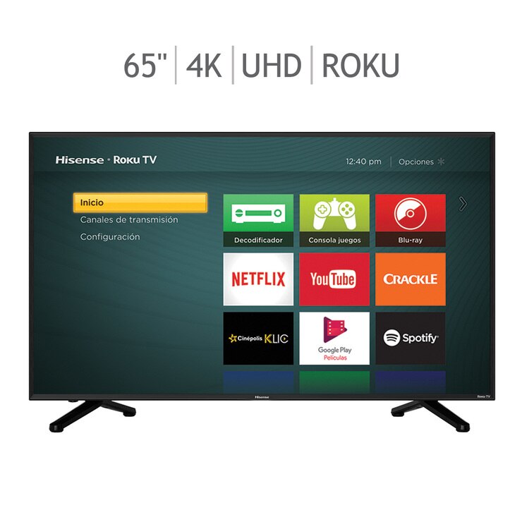 Hisense Smart TV Roku 65" 4K UHD Costco Mexico