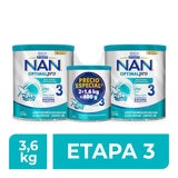 NAN 3 Optipro Etapa 3 2 latas de 1.6 Kg + 1 lata de 400 g