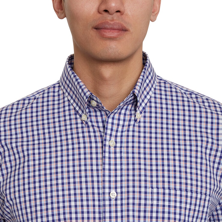 Kirkland Signature Camisa de vestir para Caballero Azul Cuello 16 Manga 32/33