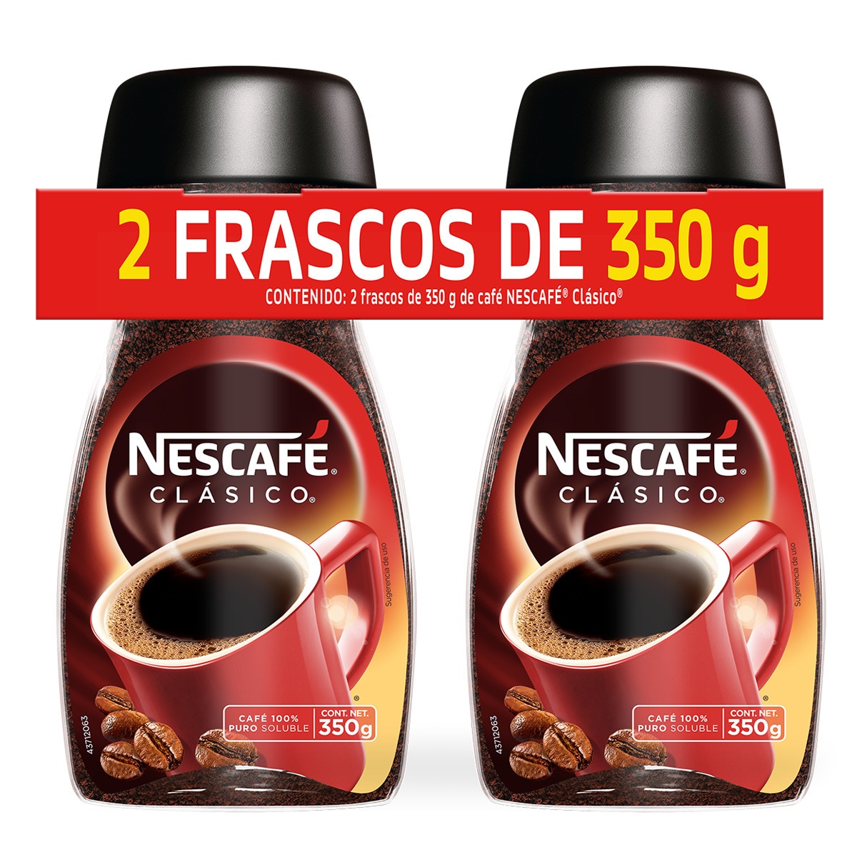Nescafé Clásico Soluble 2 pzas de 350 g