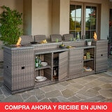 SunVilla, Diego Juego de Barras Modular con Fogata de 8 Piezas