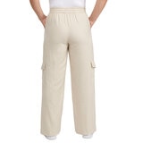 Chalc Industry Pantalones de Lino para Dama café grande