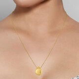 Collar, con Dije de Gota, Oro 14 K
