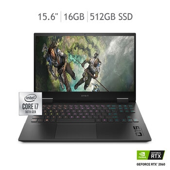 HP Omen Gaming Laptop 15.6" Intel® Core™ i7-10750H de 10.ª generación 