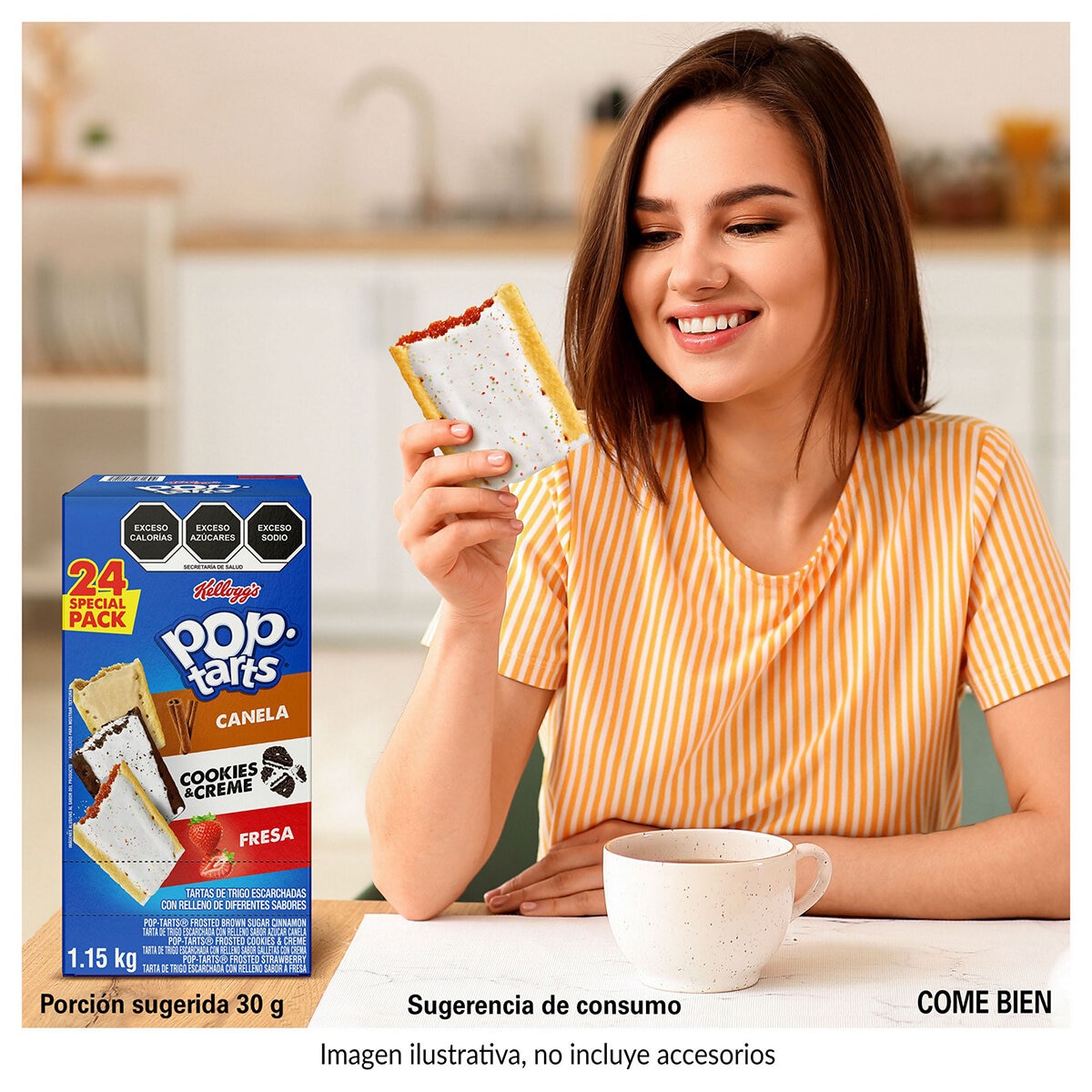 Kellogg's Pop Tarts Tartas de Trigo Escarchadas Rellenas 1.15 kg