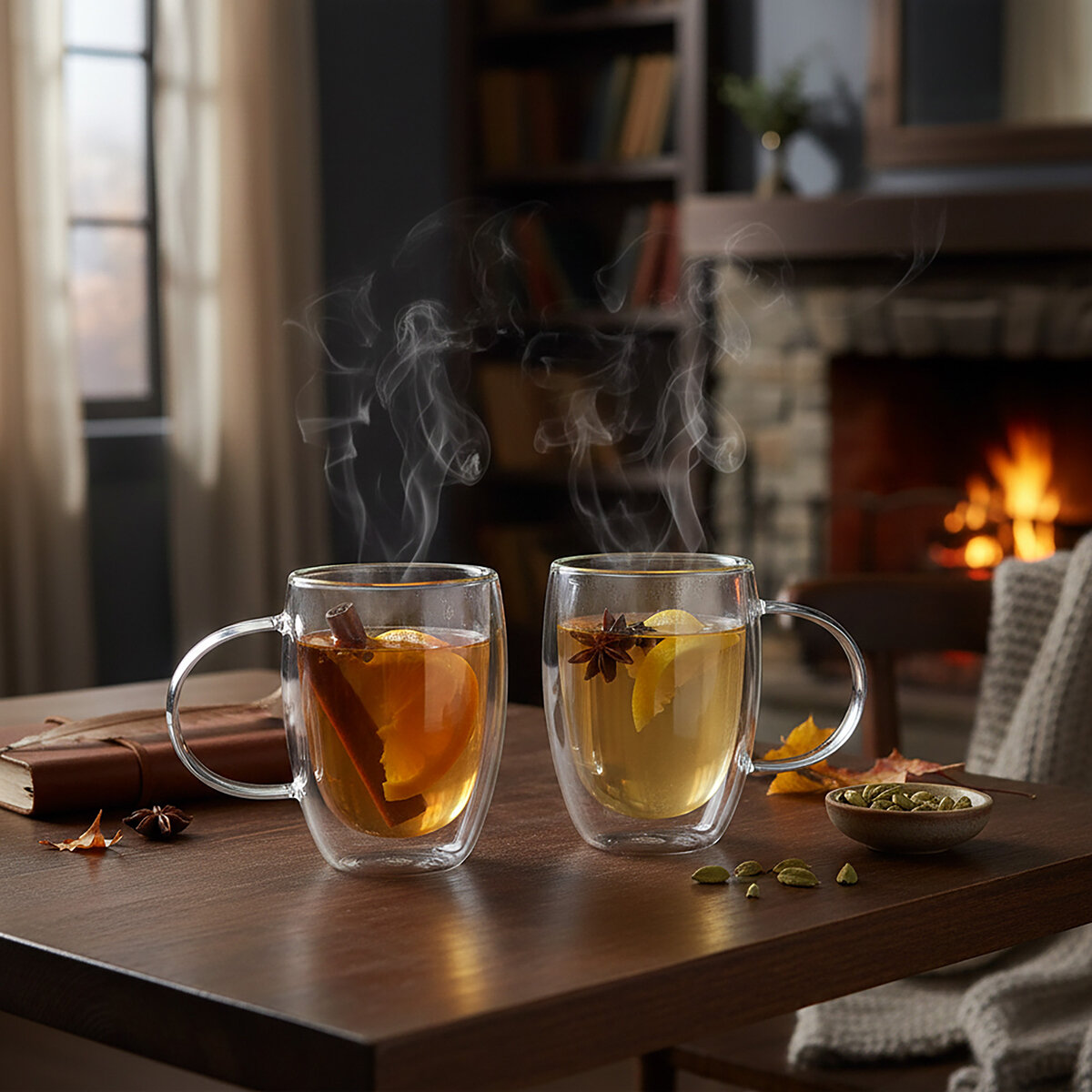 Top Choice Juego de 2 Tazas de Doble Pared de Vidrio de 400 mL Top Choice Juego de 2 Tazas de Doble Pared de Vidrio de 400 mL