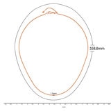 Collar, Oro Amarillo de 14K, 55.88cm
