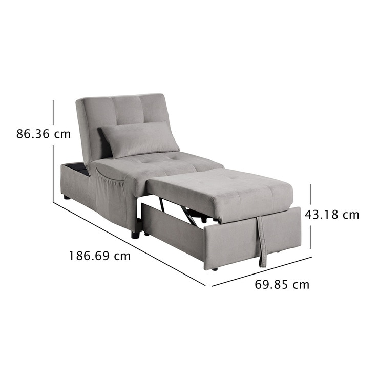 Homelegance, Sofá Cama, Garrell Color Gris