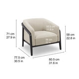 Aiden & Ivy, Silla Decorativa de Tela Aiden & Ivy, Silla Decorativa de Tela