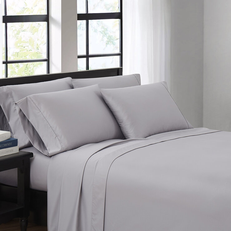 Kirkland Signature Juego de Sábanas Queen 6 piezas gris