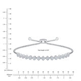 Pulsera Bolo de Diamantes 0.50ctw, Oro Blanco 14K