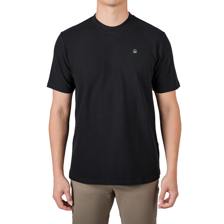 United Colors of Benetton Playera para Caballero Negro Chica United Colors of Benetton Playera para Caballero Negro Chica